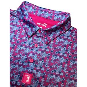 Bogey Bros Golf Mens Small Short Sleeve Whale Tail-Psycho Siren Golf Polo Shirt